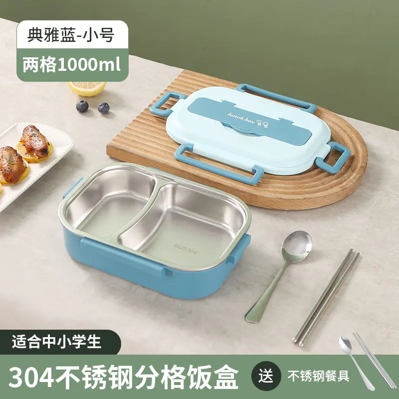 304 Stainless Steel Sealed Bento Box with Five Compartments