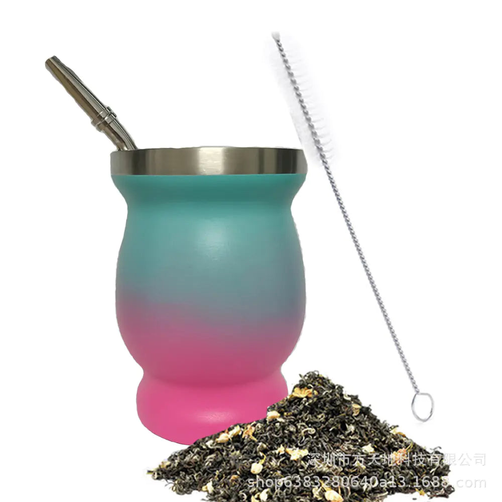 Amazon Stainless Steel Gourd Tea Cup from Argentina