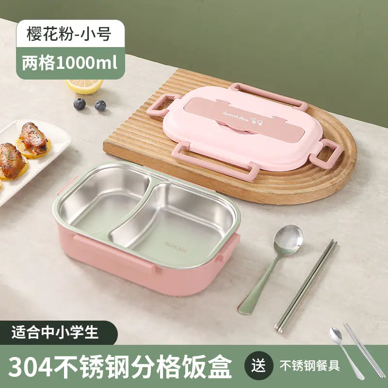 304 Stainless Steel Sealed Bento Box with Five Compartments