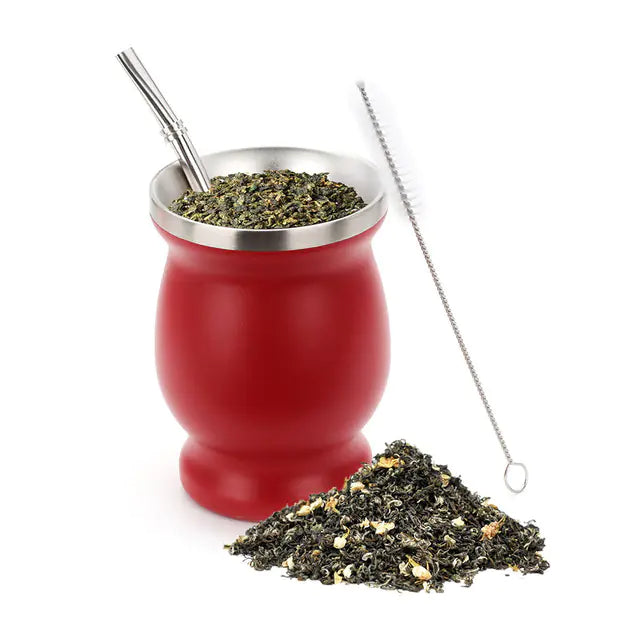 Amazon Stainless Steel Gourd Tea Cup from Argentina