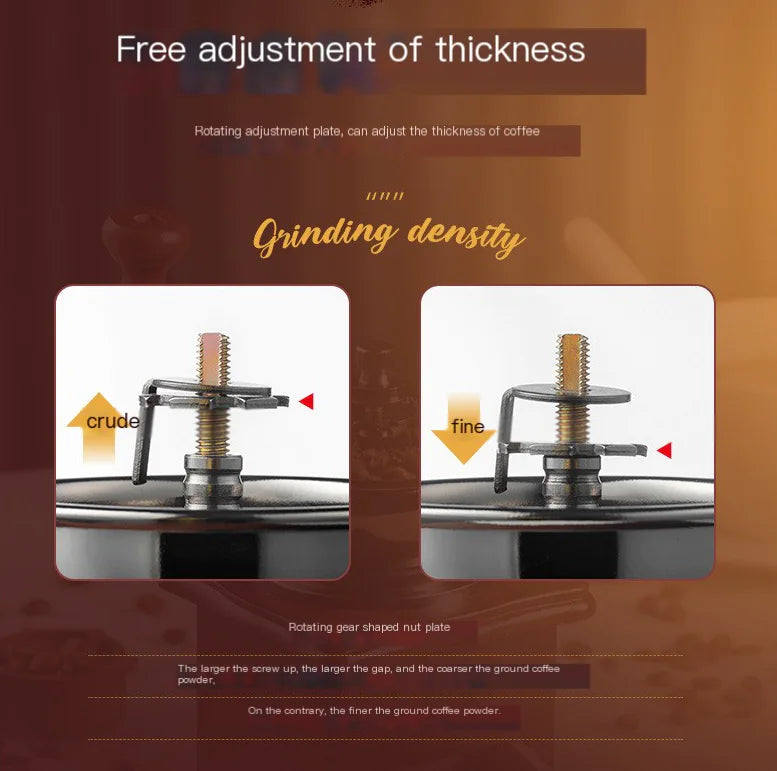 Vintage Manual Coffee Grinder - Classic Wooden Design