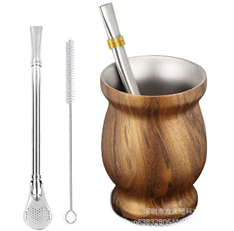 Amazon Stainless Steel Gourd Tea Cup from Argentina