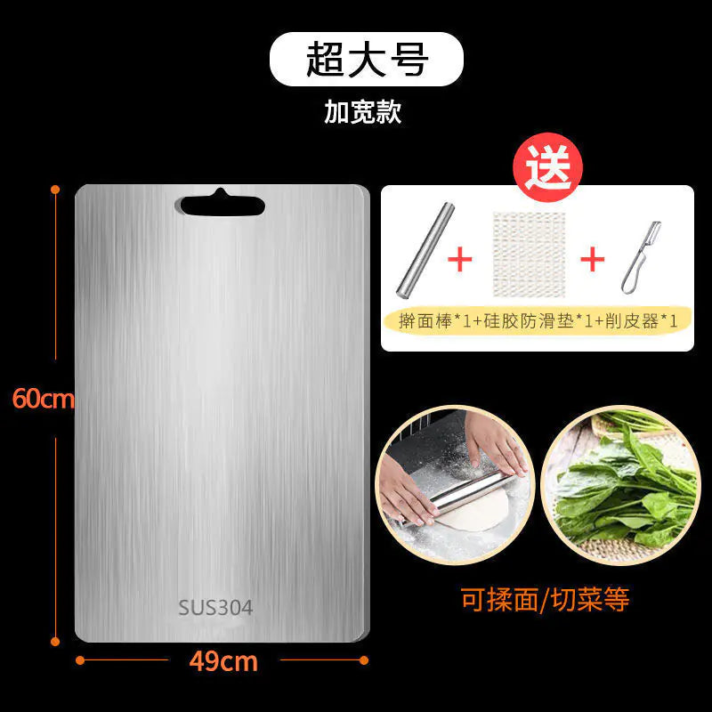 Thick 316 Stainless Steel Cutting Board for Home Use