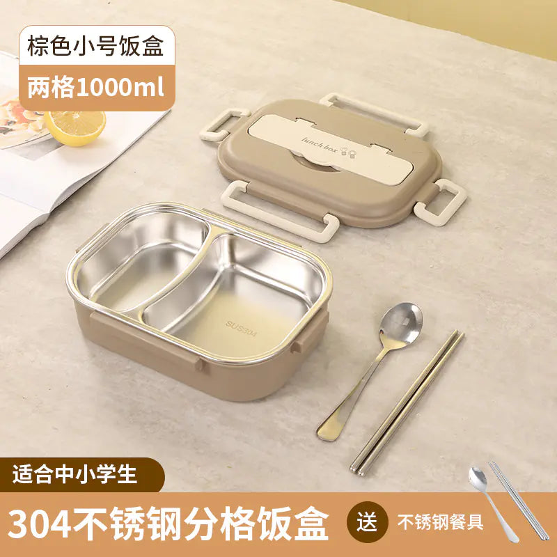 304 Stainless Steel Sealed Bento Box with Five Compartments