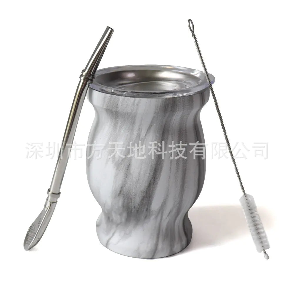 Amazon Stainless Steel Gourd Tea Cup from Argentina